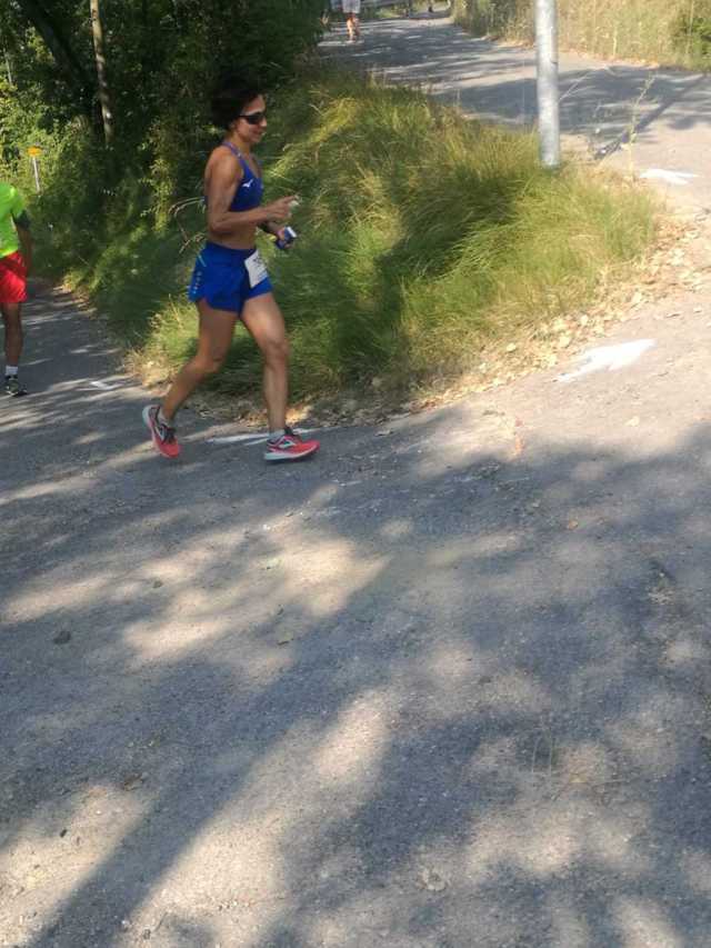 In salita durante la gara